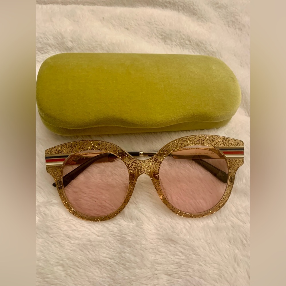 Gucci Glitter 52mm Round Sunglasses - Picture 5 of 7